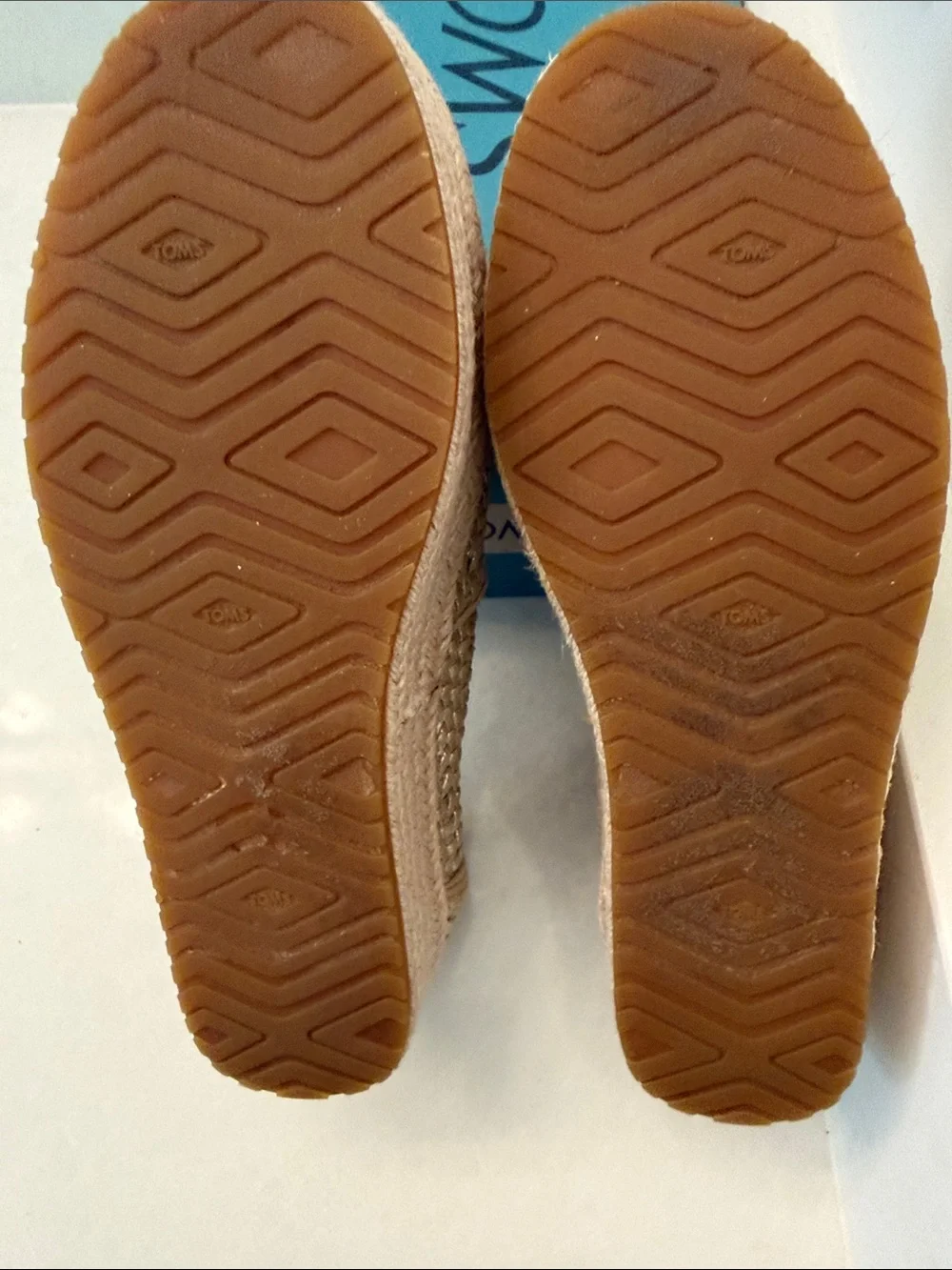 TOMS Woven Espadrille Slip-On in Natural Beige